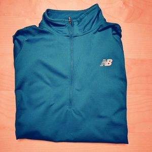 New Balance Blue Quarter Zip Performance Jacket